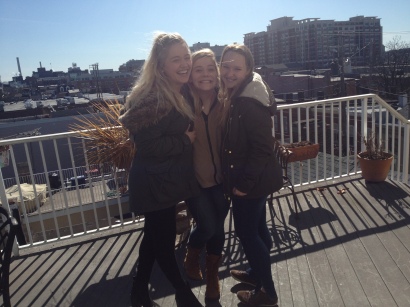 Baltimore rooftop with Annabel and Annie