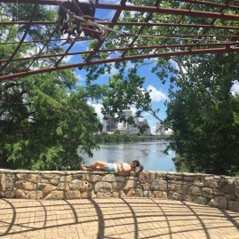 Relaxing in the sunshine in Austin, Texas