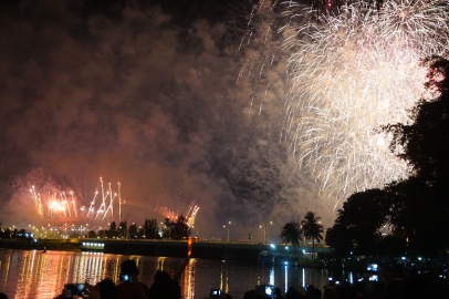 Fireworks at the Singaporean national day